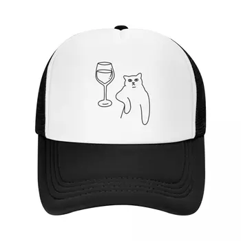 şarap kedi beyzbol şapkası| - F - / yuvarlak şapka Çocuklar Şapka Şapka beyzbol şapkası Kap Erkek Kadın